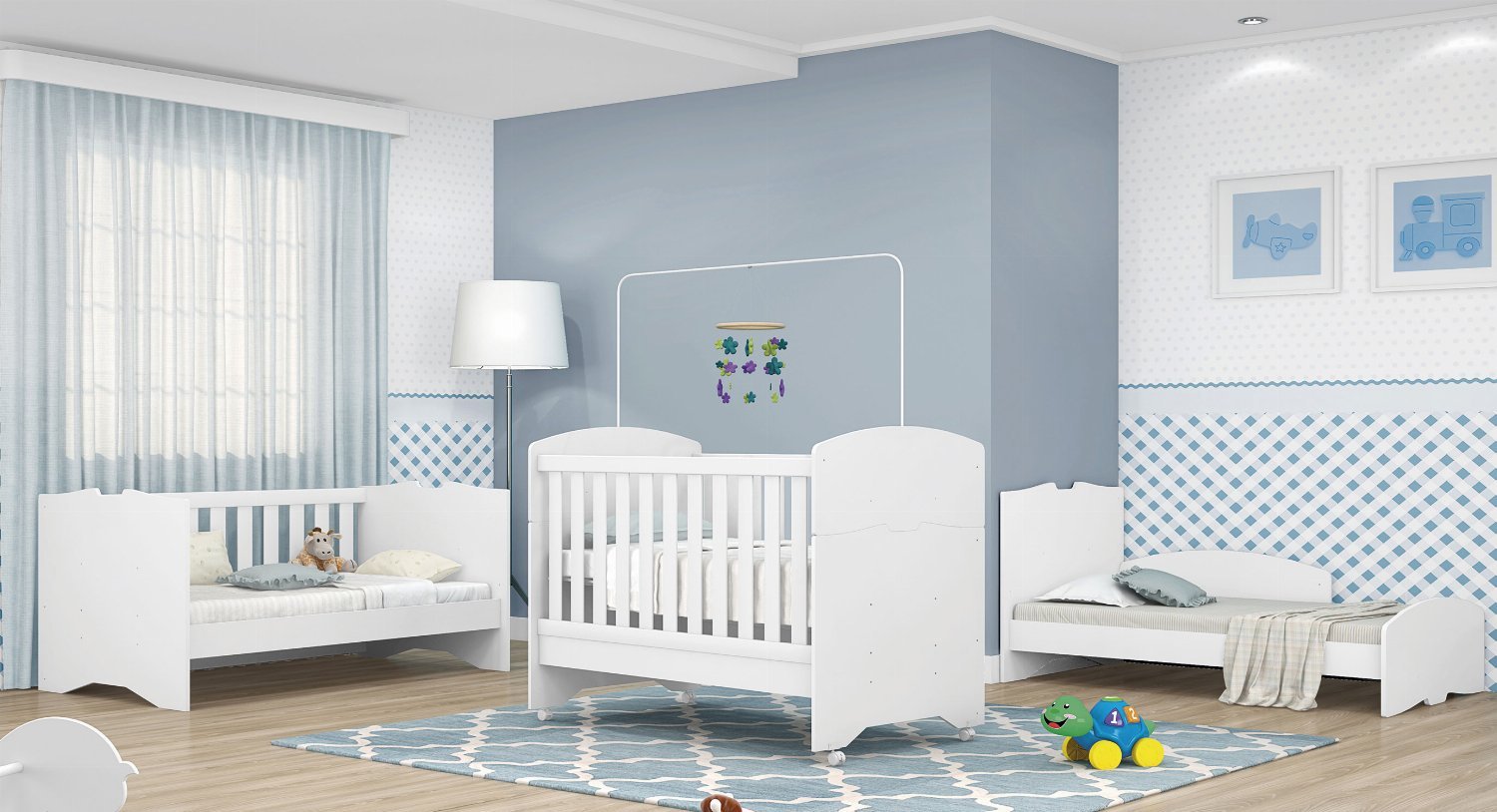 Berço Bebe 3 em 1 Berço Mini Cama Sofá Branco Bonatto em Promoção na  Americanas