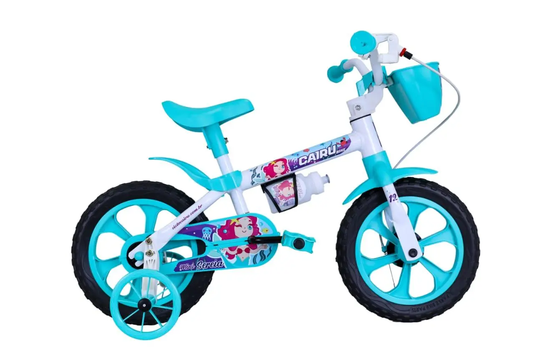 Bicicleta Aro 12 (320321) Cairu Mini Sereia Branco/Azul Tiffany