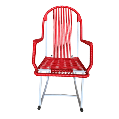 Cadeira de Fitilho Jaguartubo com Balanço – Vermelho Claro