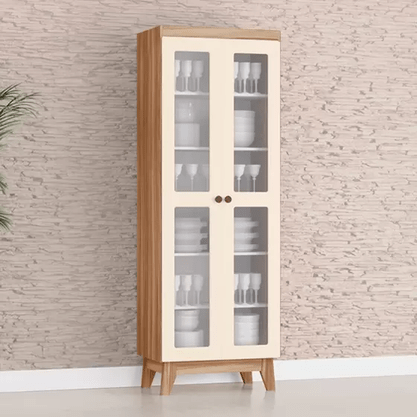 Cristaleira Maya Tuboarte 2 Portas Freijo Off White