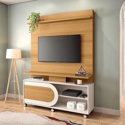 Estante Home Bortolloti Theater Órbis 1.36 Cinamomo/ Off White