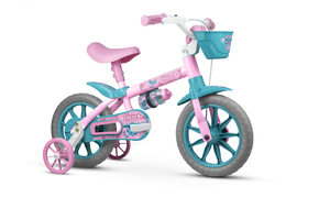 Bicicleta Infantil Cairu Aro12  – C/Rodinhas Charm-Rosa
