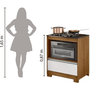 Balcão Cooktop NT 3110 Para Fogão de Até 4 Bocas Com 1 Gaveta Notável Freijó Trend/ Branco New