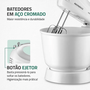 Batedeira Mondial ( B-44-w ) Prática 3 velocidades 400w Branca - 220v