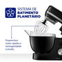 Batedeira Planetária Mondial BP03-B com 12 Velocidades 700W Tigela 4,5L Preta 220V