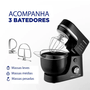 Batedeira Planetária Mondial BP03-B com 12 Velocidades 700W Tigela 4,5L Preta 220V