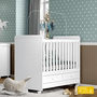 Berço Henn Aquarela Minicama 3 em 1 Com 2 Gavetas I16-119 – Branco/Cristal