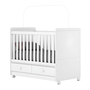 Berço Henn Aquarela Minicama 3 em 1 Com 2 Gavetas I16-119 – Branco/Cristal