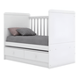 Berço Henn Aquarela Minicama 3 em 1 Com 2 Gavetas I16-119 – Branco/Cristal