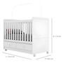 Berço Henn Aquarela Minicama 3 em 1 Com 2 Gavetas I16-119 – Branco/Cristal