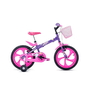 Bicicleta Lumi A-16 Houston Com Cesta Roxo