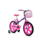 Bicicleta Lumi A-16 Houston Com Cesta Roxo