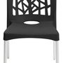 Cadeira com Pernas de Alumínio Nature Preta em Polipropileno – Forte Plástico