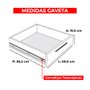 Cômoda Tuboarte Elegance 2 Portas e 5 Gavetas Freijó/ Off White