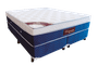 Conjunto Box Eurosono Romance Super King Base + Colchão com Molas Ensacadas e Pilow Eurotop 193x203x33 Cm – Azul / Branco