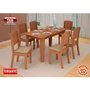 Conjunto de Mesa Tais com 6 Cadeiras Star Tuboarte - Freijó