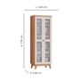 Cristaleira Maya Tuboarte 2 Portas Freijo Off White