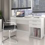Mesa para Escritório Notável Office com 2 gavetas (Ref 127) - Branco New / Branco New