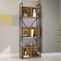 Estante Office Industrial Kappesberg com 3 Nichos Freijó/Preto Fosco