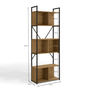 Estante Office Industrial Kappesberg com 3 Nichos Freijó/Preto Fosco