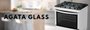 Fogão de Piso Esmaltec 5 Bocas Ágata Glass 5090 c/ Top Control – Branco / Preto 220v