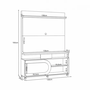 Estante Home Bortolloti Theater Órbis 1.36 Cinamomo/ Off White