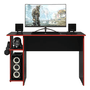 Mesa Qmovi (3875) P/escritorio e Gamer Preto Fosco/vermelho