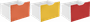 Nicho Organizador Qmovi com 3 Gavetas e Kit de Rodízios - Branco / Laranja / Amarelo/ Vermelho