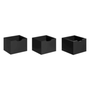 Nicho Organizador Qmovi 1478 Com 3 Gavetas e Com kit Rodízios Preto Fosco