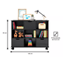 Nicho Organizador Qmovi 1478 Com 3 Gavetas e Com kit Rodízios Preto Fosco