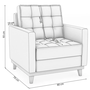 Poltrona Évora Kappesberg POL023N Tecido A036 Veludo Deluxe Bege