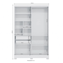 Roupeiro Kappesberg CB01N571 Com Espelhos 2 Portas de Correr e 2 Gavetas Branco