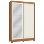 Roupeiro Kappesberg CB01N571 Com Espelhos 2 Portas de Correr e 2 Gavetas Canela/Off White