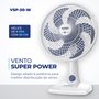 Ventilador de mesa 6 pás 30 cm 3 velocidades (VSP 30) Maxi Power-Branco